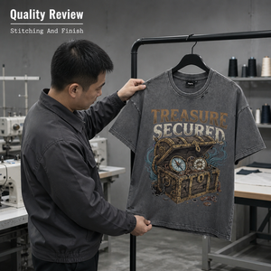 Vintage Acid Wash Graphic Mens T Shirt <b>Treasure</b> <b>Chest</b> Compass Gear Print Short Sleeve Streetwear Tee Wholesale Clothing Supplier - Product Image 6