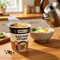 Best Selling 200g Black Pepper Chicken Ramen Instant Noodles Halal Certified Bulk Export Supermarket