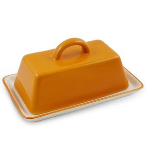 Piring mentega Kelinci Paskah dengan penutup lukisan tangan baru grosir piring mentega <span class=keywords><strong>3D</strong></span> bentuk kelinci keramik