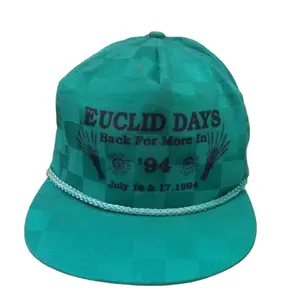 Großhandel Hochwertige Custom Checked Plaid Flat Brim Rope Snapback Cap mit Print Logo Unstrukturierter Hut