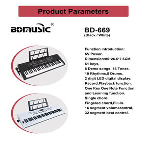 Clavier électronique portable BD MUSIC BD-669 à 61 touches, orgue électronique, piano numérique, instruments de musique à vendre - Product Image 3