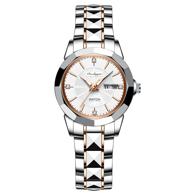 3074 Luxury Ladies Watches Fashion Casual Stainless Steel Strap Luminous Waterproof Quartz Women's Watches Dress Clock
