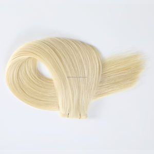 Brasilianische Haarverlängerung, unsichtbar, glatt, Genius-Maschinen-Doppelwebung, intakte Schuppenschicht, Remy-Haar, Blond, 40g-50g, Nr. - Product Image 5