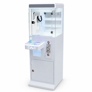 Machine à griffes Lucky Gift avec éclairage d'ambiance intégré, roulettes amovibles, probabilité de gain réglable, machine à monnayeur - Product Image 2