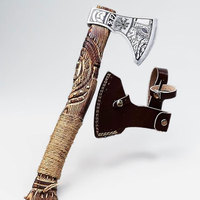 Couteau de chasse en acier Damas fait main, mini hache Tomahawk, hache de chasse, couteau de chasse d'extérieur, vente en gros à bas prix