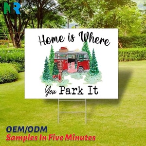 Factory Direct Sales Custom Size PP for Hollow <b>Sheet</b> Durable 4mm <b>Plastic</b> Board with H-Stakes Quality Yard Sign with Cutting - Product Image 1