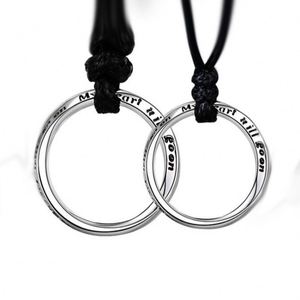 New Fashion Geometric Circle Pendant <b>Necklaces</b> High Quality Fashion Engraved Couple Mobius <b>Ring</b> Pendant <b>Necklace</b> - Product Image 5