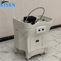Bassin de massage japonais portable au design moderne pour spa capillaire avec fonction de fumigation, sans plomberie, pour thérapie capillaire