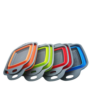 Colador Plegable Ecológico de Plástico con Ganchos para Lavar Frutas y <span class=keywords><strong>Verduras</strong></span>, Cestas de Almacenamiento, <span class=keywords><strong>Escurridor</strong></span> de Platos - Product Image 6