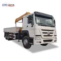 Camion-grue HOWO 6X4 371HP 16T à flèche hydraulique LHD, directement d'usine, pour levage de charges de construction au Cameroun