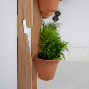 Décoration d'intérieur jardin <span class=keywords><strong>FIXATION</strong></span> <span class=keywords><strong>MURALE</strong></span> BOIS NATUREL Porte-pot en terre cuite mural vertical, cintre pour plantes - Product Image 2