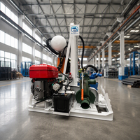 Foreuse portable pour puits d'eau de 25 CV, machine de forage de 150 m avec moteur, boîte de vitesses et pompe pour l'approvisionnement en eau des fermes et des foyers