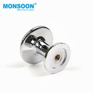 מטבח מינימליסטי מוסתר עגול ראש ידית כרום ידית ידית ידית ארון מגירות סגסוגת אבץ ידית מטבח עם ברגים - Product Image 3