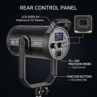 Éclairage vidéo LED professionnel KY-BK300III 300W bicolore 2800K-6800K COB pour photographie avec monture Bowens et télécommande