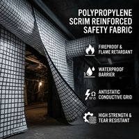 Rouleau de bâche conductrice en PP renforcé avec grille pour mines de fer, conforme aux normes australiennes