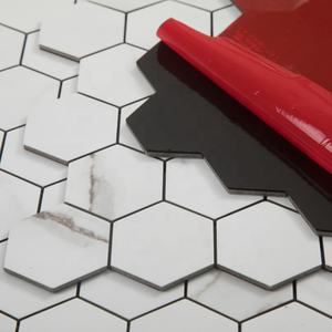 Mattonelle di mosaico in PVC mosaico in alluminio Peel autoadesive e Stick Backsplash bianco esagonale mattonelle <span class=keywords><strong>da</strong></span> <span class=keywords><strong>parete</strong></span> - Product Image 6