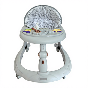 2025 Yeni Anti-O-Bacak Çok Fonksiyonlu Katlanabilir Bebek Yürüteci Plastik Çerçeveli 20KG Taşıma Kapasiteli 6-18 Aylık Bebekler İçin - Product Image 1