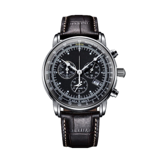 Watch for Man Classic Leather Strap Chronograph Custom logo Business Casual Quartz Watches
