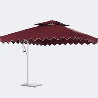 Коммерческий высококачественный круглый большой зонтик 3 м, зонтик с консолью для патио, уличный зонтик