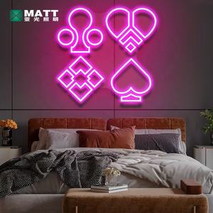Letrero Luminoso Personalizado para Negocios, Letrero de Neón para <span class=keywords><strong>Casino</strong></span>, Bar, Salón, Letrero de Neón Personalizado para <span class=keywords><strong>Casino</strong></span>, Decoración para Sala de Póker, Sala de Juegos, Decoración de Pared para Bar y Pub - Product Image 5