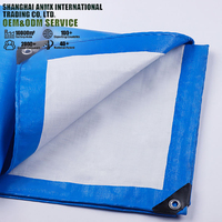 Bâche en PE double face bleue et blanche, imperméable, réfléchissante aux UV, résistante aux déchirures, pour camions lourds et transport de marchandises longue distance