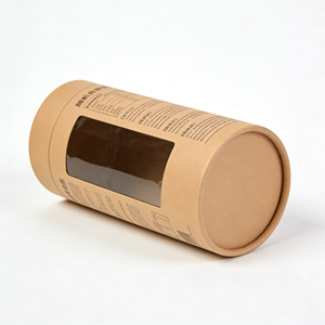 Clear <b>Window</b> Paper Tube, Transparent Visual Kraft Paper Cylinder, Eco PVC <b>Window</b> Custom Printed Round Packaging Tube for Gift - Product Image 4
