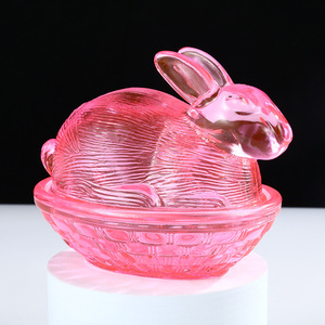 クリスタルラビットフルーツボウル-エレガントな装飾的なセンターピース - Product Image 4