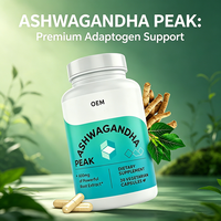 Extrait de racine d'Ashwagandha Peak 600 mg en capsules végétariennes, adaptogène naturel, soutien contre le stress, 30 unités, complément alimentaire