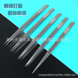 Wholesale stainless steel tweezers with ground edges, non-slip, jewelry and diamond <b>clips</b>, extended straight-tipped fine-tipped - Product Image 3