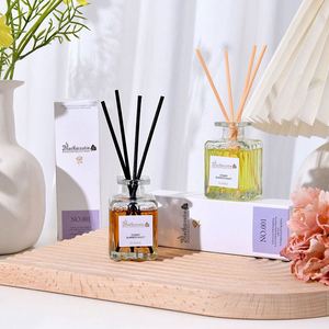 Blackvestin Square Glass <b>Reed</b> <b>Diffuser</b> Set Aromatherapy Fragrance Stick NO.001 - Product Image 1