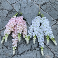 Fleurs artificielles en soie, Jacinthe violette blanche à 5 branches, faites à la main, longue durée, pour Pâques, la Fête des Mères, la Saint-Valentin, Halloween