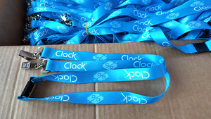 Tùy Chỉnh Thân Thiện Với Môi Màu Xanh In Logo An Toàn Dày Rpet Dây Buộc Với Đôi Cá Sấu Clip - Product Image 2