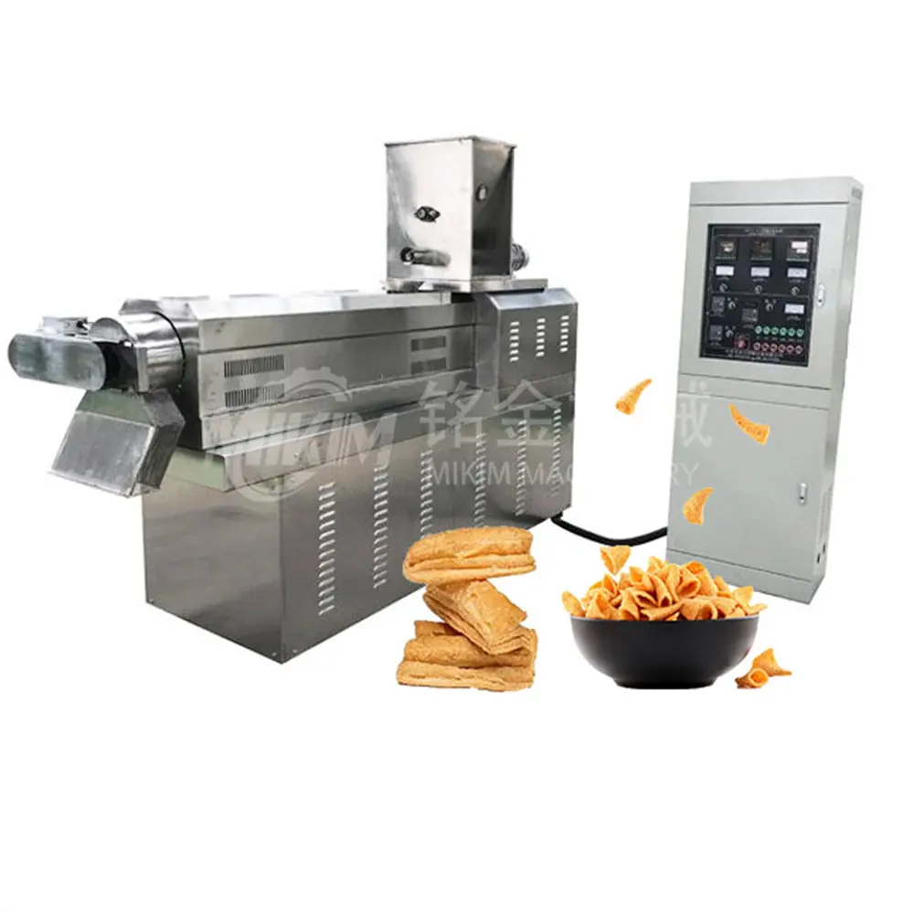 Precios de extrusora de doble tornillo Chips de maíz inflado Snacks Máquina para hacer alimentos Puff Snack Máquinas extrusoras de alimentos