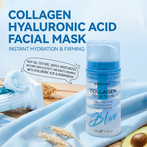 Gel Hidratante de Ácido Hialurónico con Colágeno en Forma de Película Congelada para Iluminar y Reafirmar, Mascarilla Aplicada - Product Image 5
