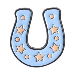 スターホースシューブローチ、西洋の幸運の象徴、甘くてニッチなバックパック、デニム衣料品、メタルピン - Product Image 5