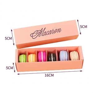 Phantasie weiße Fenster Papier Hochzeit süße Macron Kuchen Obst Verpackung <span class=keywords><strong>Box</strong></span> mit Custom ized Macaroon Verpackung Papier <span class=keywords><strong>Box</strong></span> Bin DwenDwen - Product Image 3