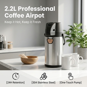 Fabricant Fournisseur Distributeur de Café Isotherme en Acier Inoxydable avec Isolation Sous Vide, Carafe Thermique Personnalisable OEM - Product Image 5