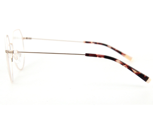 Lunettes de vue rondes rétro unisexes au design ultra fin avec logo personnalisé, lunettes optiques en métal tendance - Product Image 4