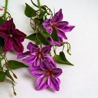 Bunga Clematis Artifisial Berkualitas Tinggi untuk Dekorasi Pernikahan atau Rumah