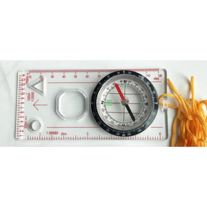Regla de Mapa con Brújula para Exteriores, Herramienta de Navegación Multifuncional para Senderismo con Función de Brillo en la Oscuridad, 120 mm de Longitud, Material ABS - Product Image 2