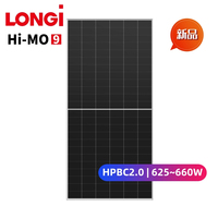 LONGi Hi-MO 9 LR7-72HYD 625-660M BC Cell Bifacial Dual Glass LONGi Solar Panel Module 625W 630W 635W 640W 645W 650W 655W 660W
