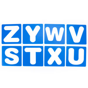 26 buah permainan prasekolah anak-anak pendidikan montesori bahasa Inggris belajar huruf pengenalan warna mainan PP Uppercase lukisan gambar Set mainan - Product Image 6