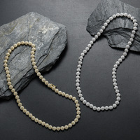 Collier tennis rond tendance en laiton de 7 mm incrusté de zircon blanc, accessoires hip-hop européens et américains, cadeau idéal pour fêtes et festivals
