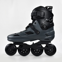 Patins à roulettes en ligne HEAD DB066 OEM avec roues en PU de 80 mm, en alliage d'aluminium, roulements ABEC-7, pour l'extérieur, patins de slalom, fonction clignotante
