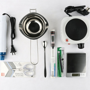 Kit de démarrage <span class=keywords><strong>pour</strong></span> la fabrication de bougies parfumées faites à la main, pot à faire fondre la cire, réchaud chauffant, outils et fournitures <span class=keywords><strong>pour</strong></span> la fabrication de bougies DIY - Product Image 1