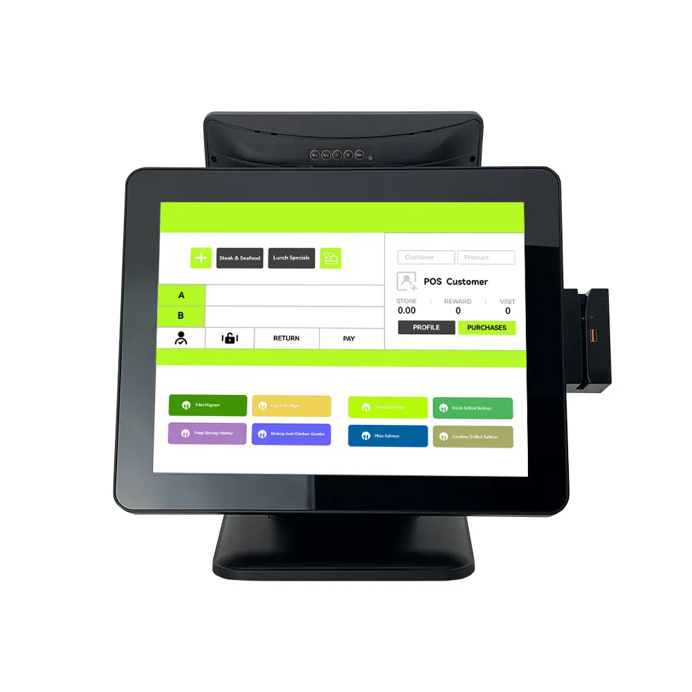 15 Zoll j1900 i3 i5 i7 Berühren Sie alles in einem Pos Android Desktop Terminal Pos Registrier kasse