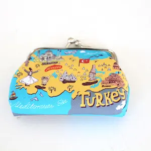 Logo personnalisé imprimé Turquie souvenir touristique cadeau mini portefeuille pour les femmes