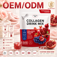 Poudre de boisson au collagène OEM avec peptides de collagène et coenzyme Q10 pour les soins de la peau, produits de beauté blanchissants, vente en gros, usine personnalisée
