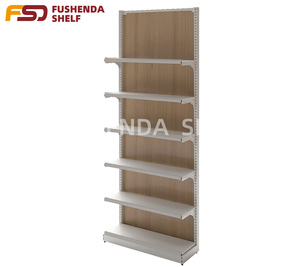 Estante de exhibición de un lado de Servicio Ligero, estante de supermercado para exhibición de tienda, Material de acero de servicio pesado, construcción de madera - Product Image 5