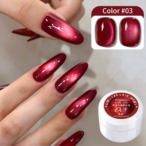 5ml/Jar Rouge Cat Eye <span class=keywords><strong>Gel</strong></span> Vernis À Ongles Vin Rouge Magnétique Glitter Nail <span class=keywords><strong>Gel</strong></span> Soak Off LED/UV <span class=keywords><strong>Semi</strong></span>-<span class=keywords><strong>Permanent</strong></span> <span class=keywords><strong>Manucure</strong></span> Polonais - Product Image 2